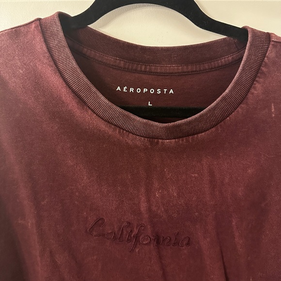 Aeropostale Burgundy “California” Short Sleeve Shirt - Picture 3 of 3